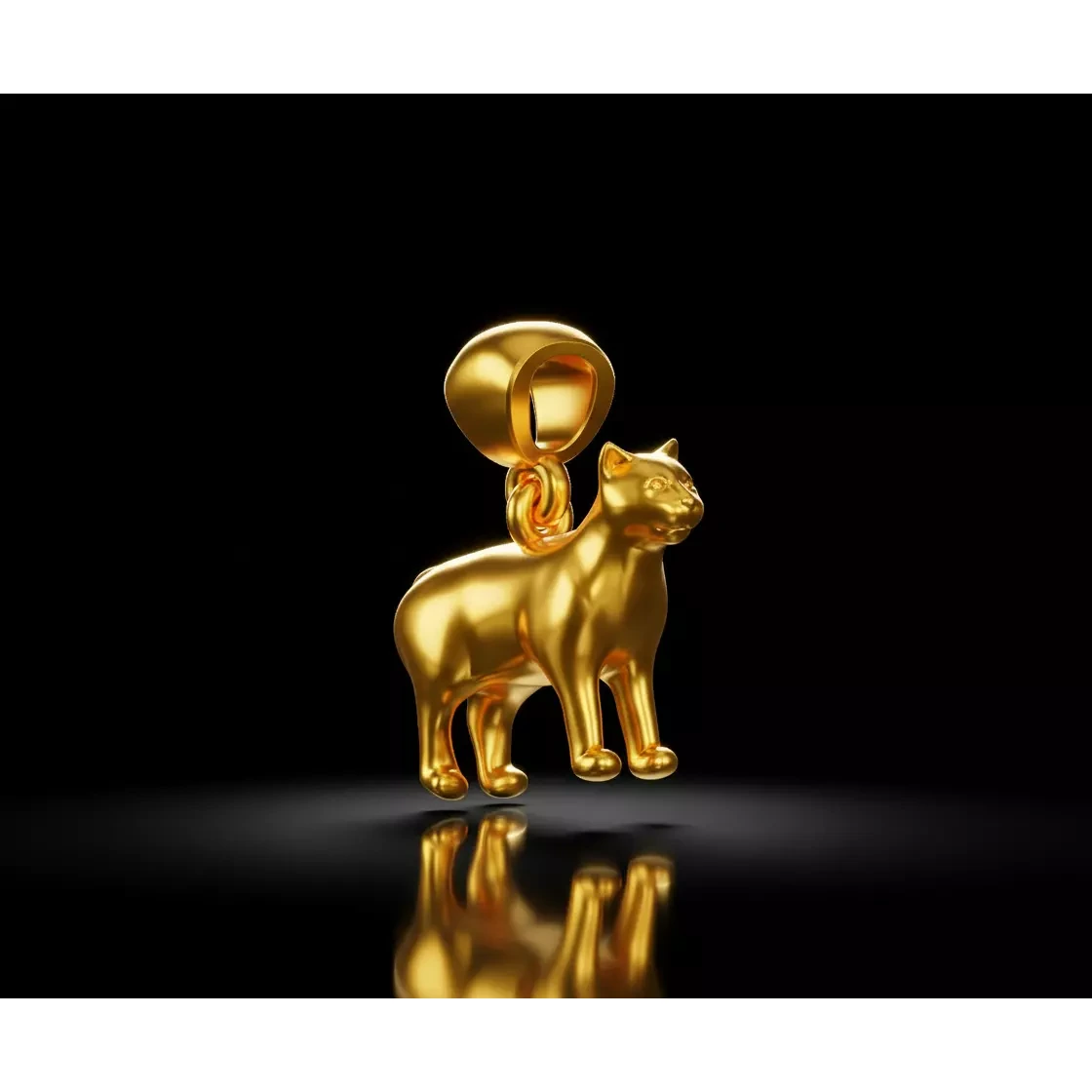cat pendant free Free 3D print model 3