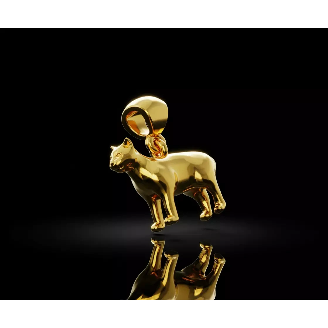 cat pendant free Free 3D print model 6