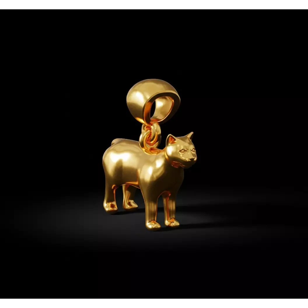 cat pendant free Free 3D print model 10
