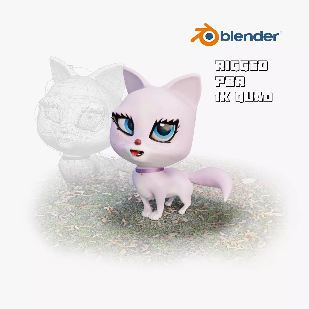 Catoon Cat Rigged Free low-poly 3D model
