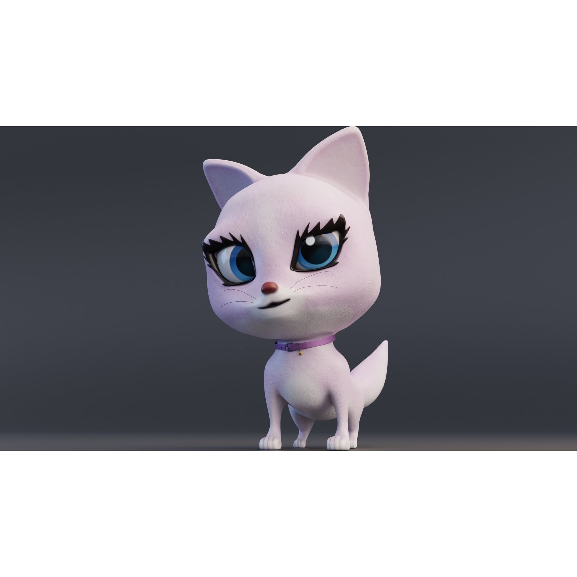 Catoon Cat Rigged Free low-poly 3D model 2