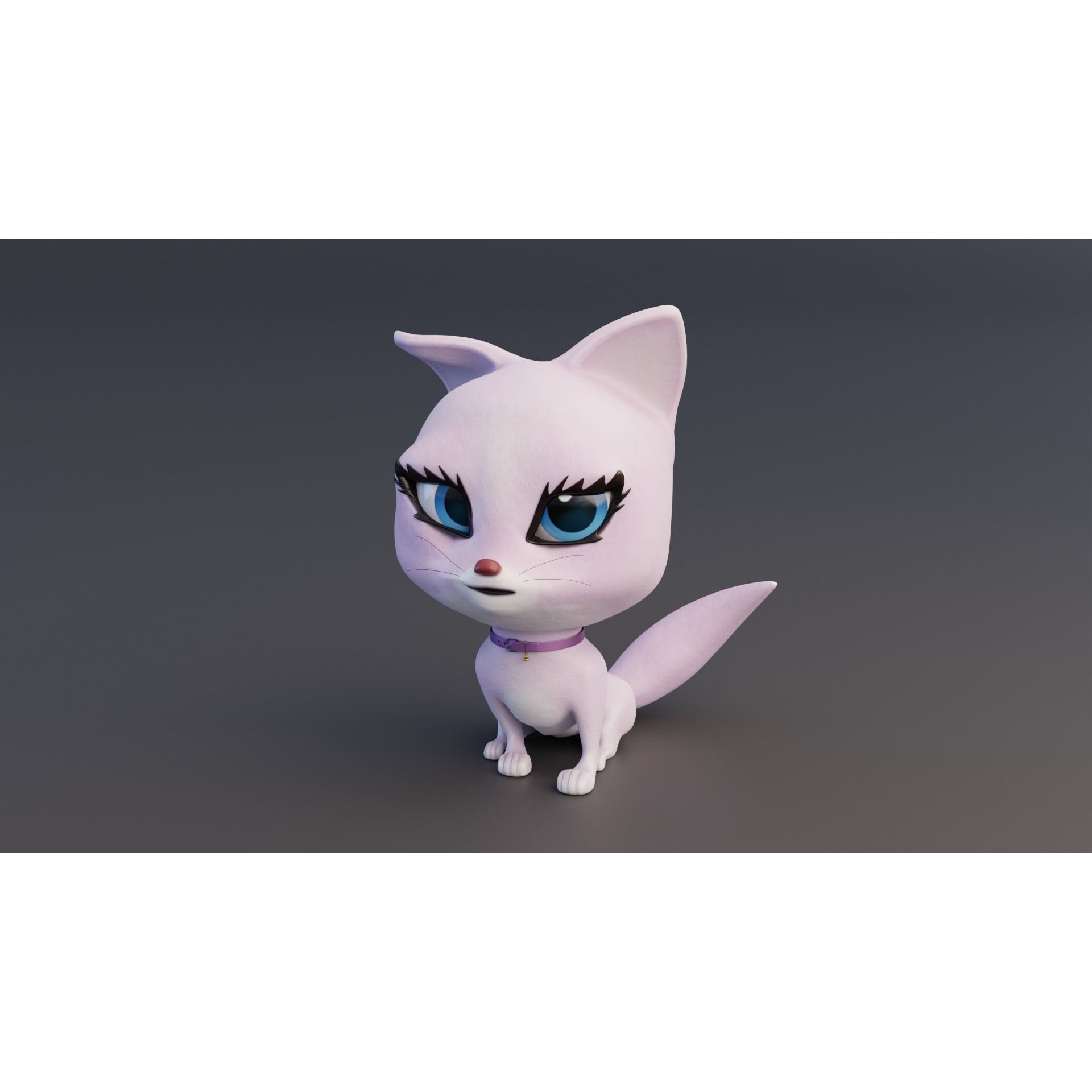 Catoon Cat Rigged Free low-poly 3D model 3