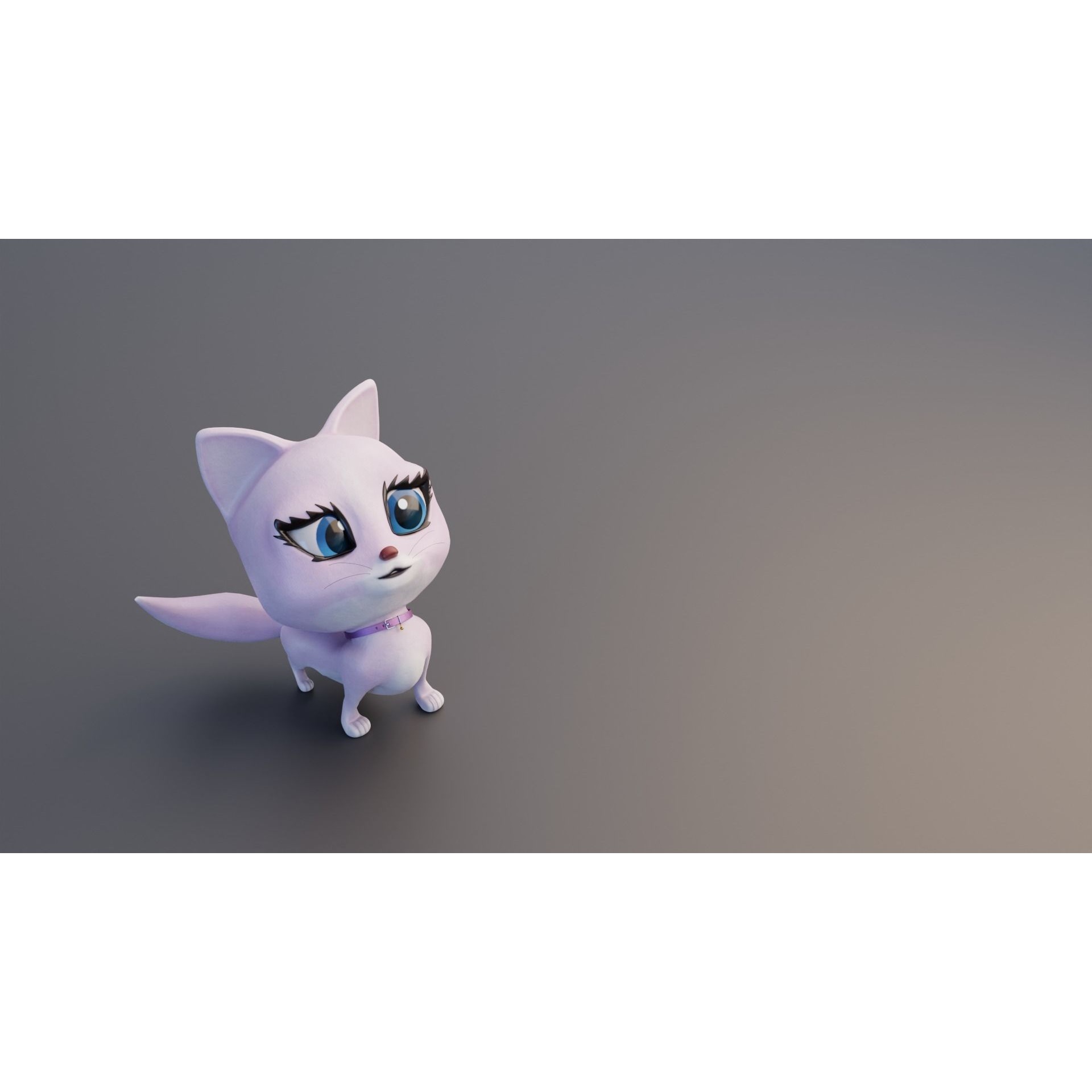 Catoon Cat Rigged Free low-poly 3D model 4