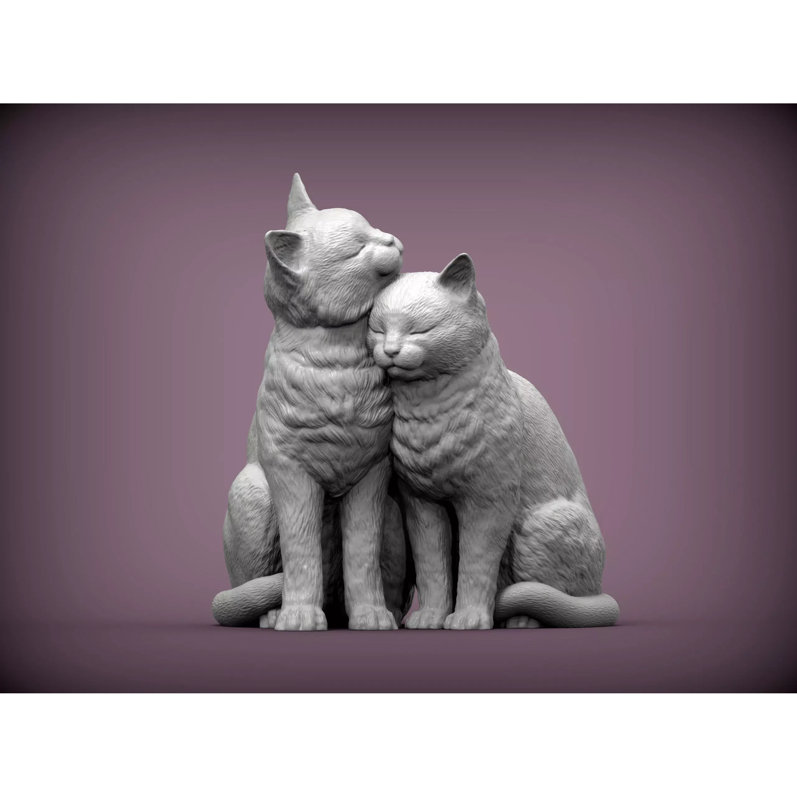 Cats in love 3D print model