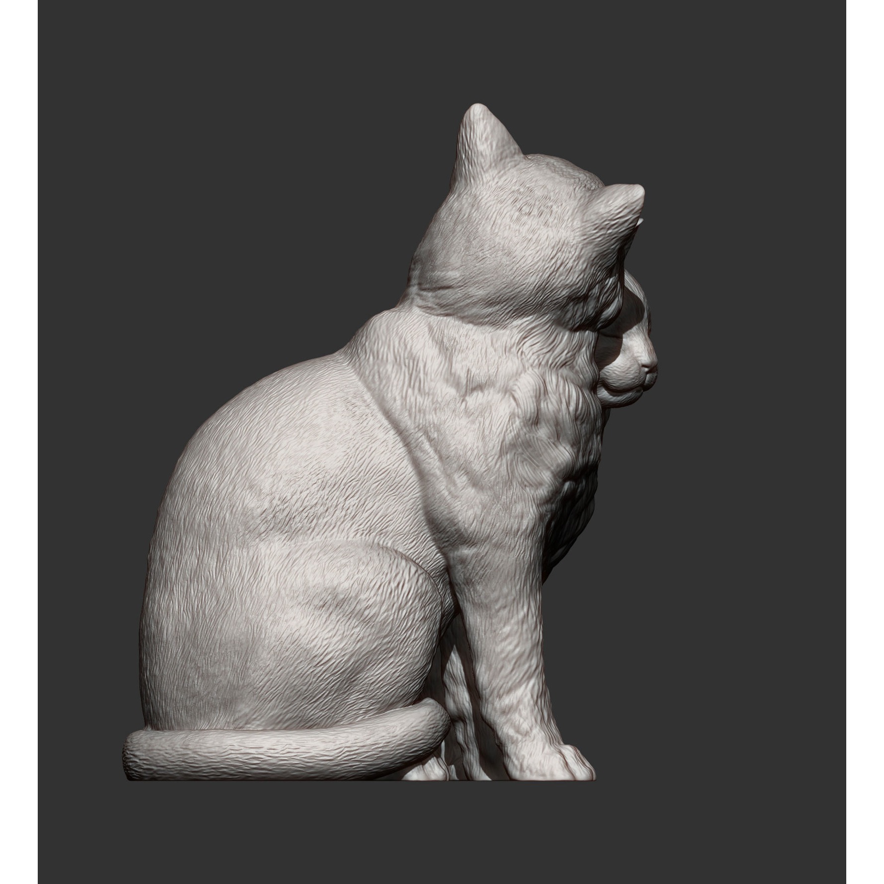 Cats in love 3D print model 9
