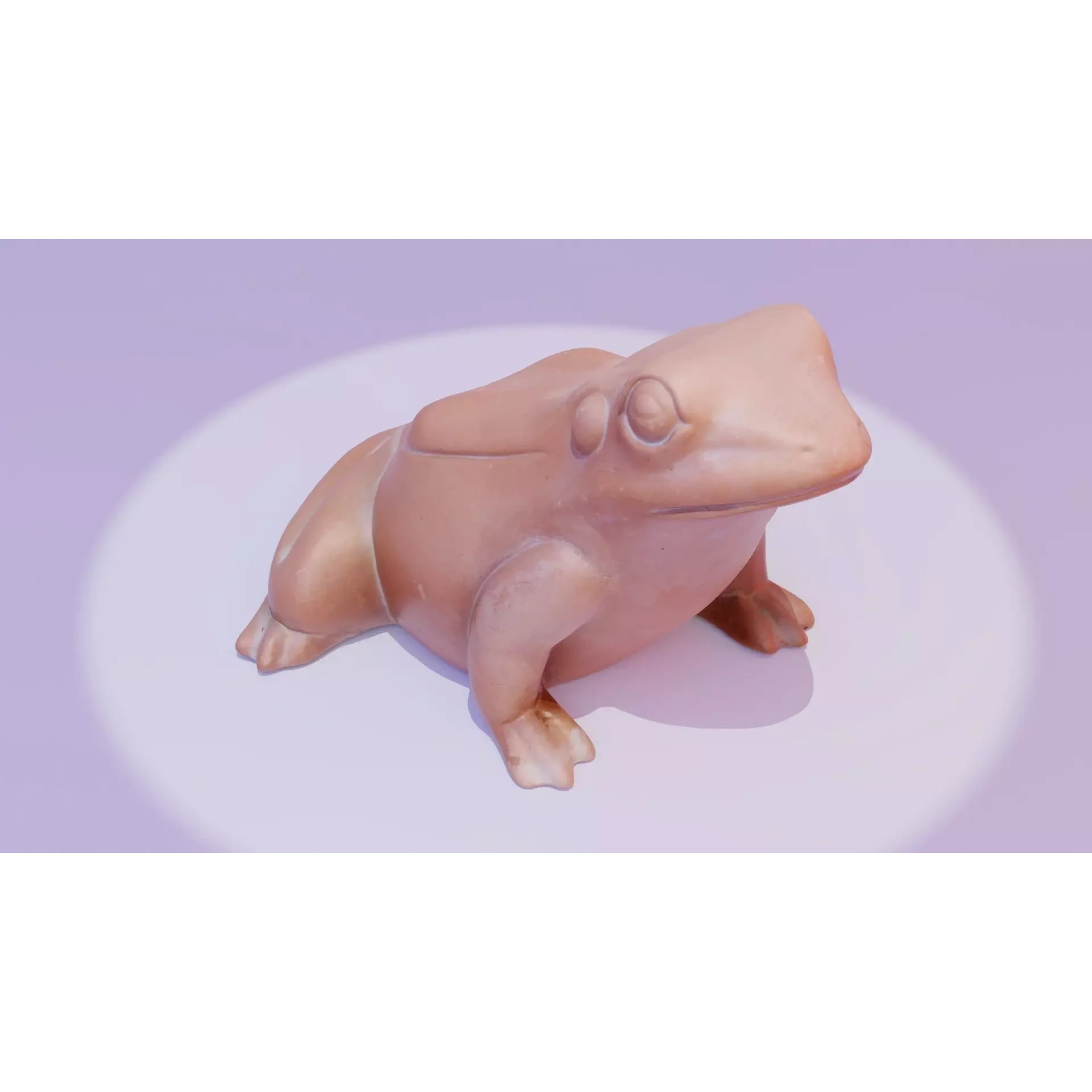 Ceramic frog toad high-poly Free 3D model
