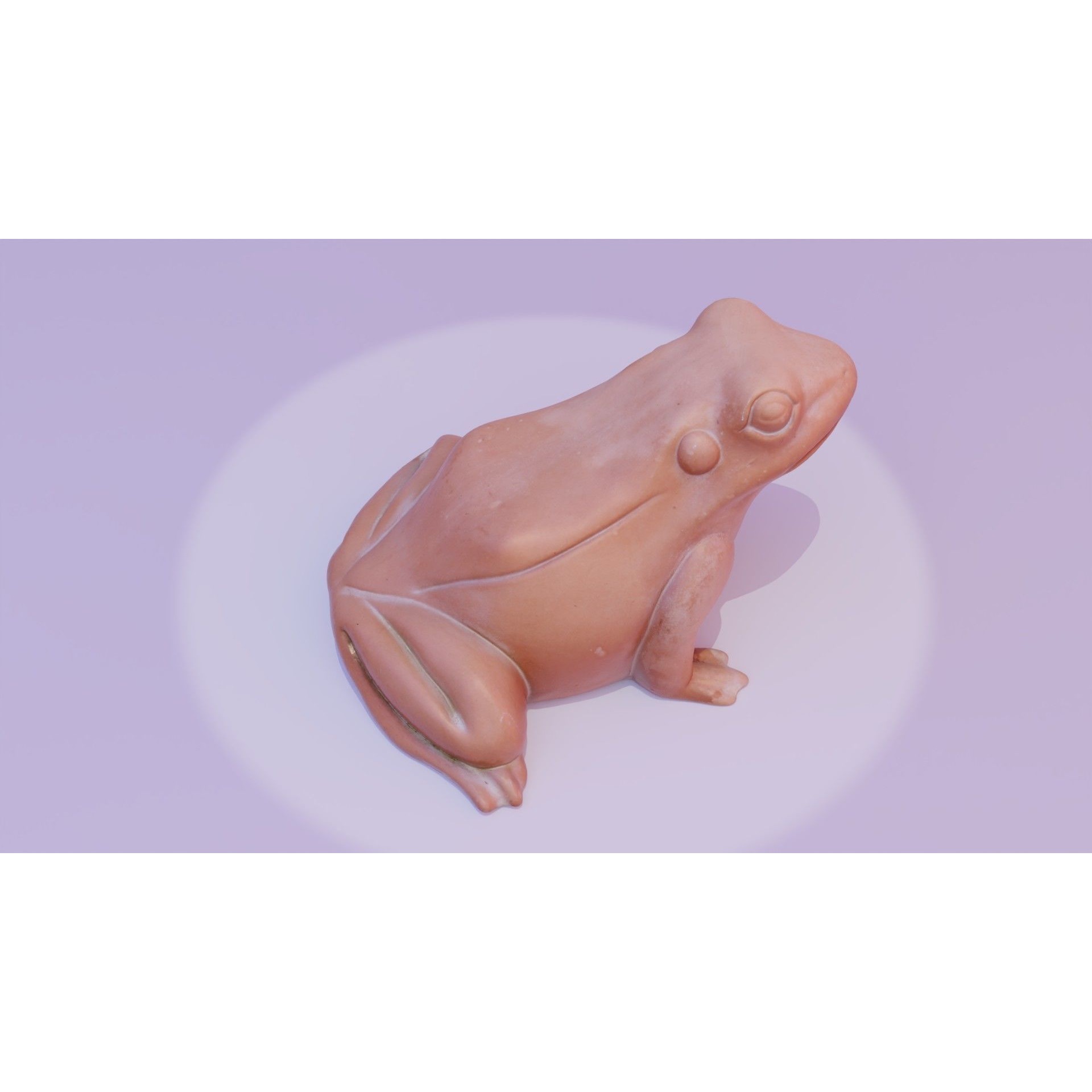 Ceramic frog toad high-poly Free 3D model 3