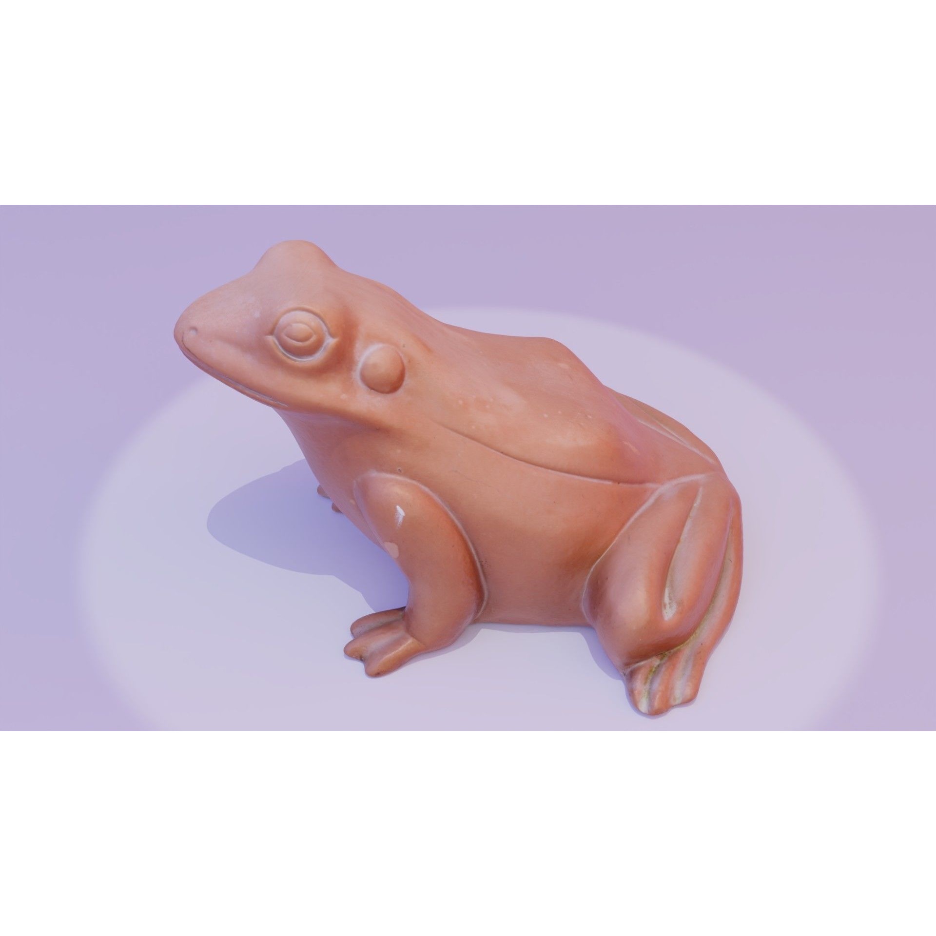 Ceramic frog toad high-poly Free 3D model 4