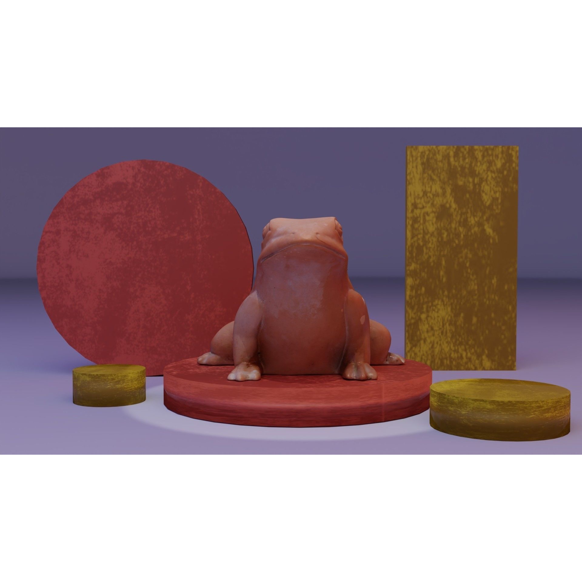 Ceramic frog toad high-poly Free 3D model 7