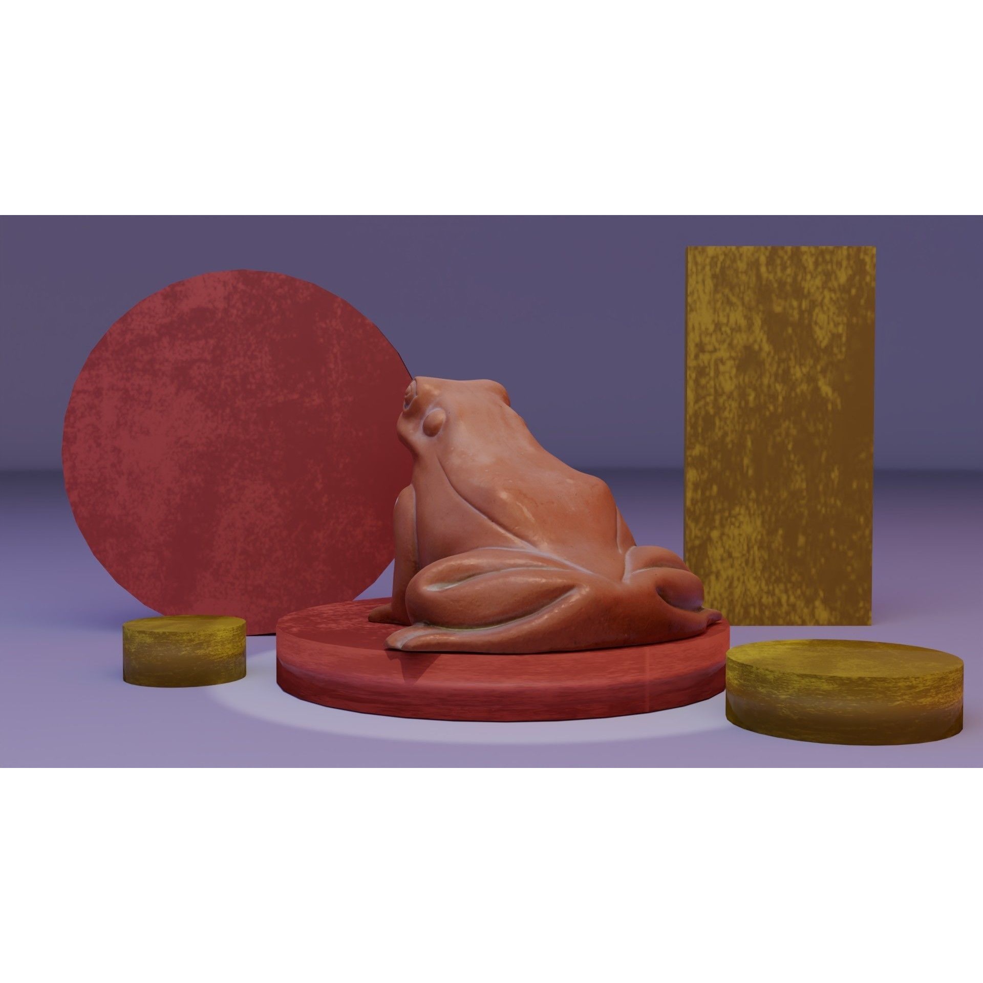 Ceramic frog toad high-poly Free 3D model 9