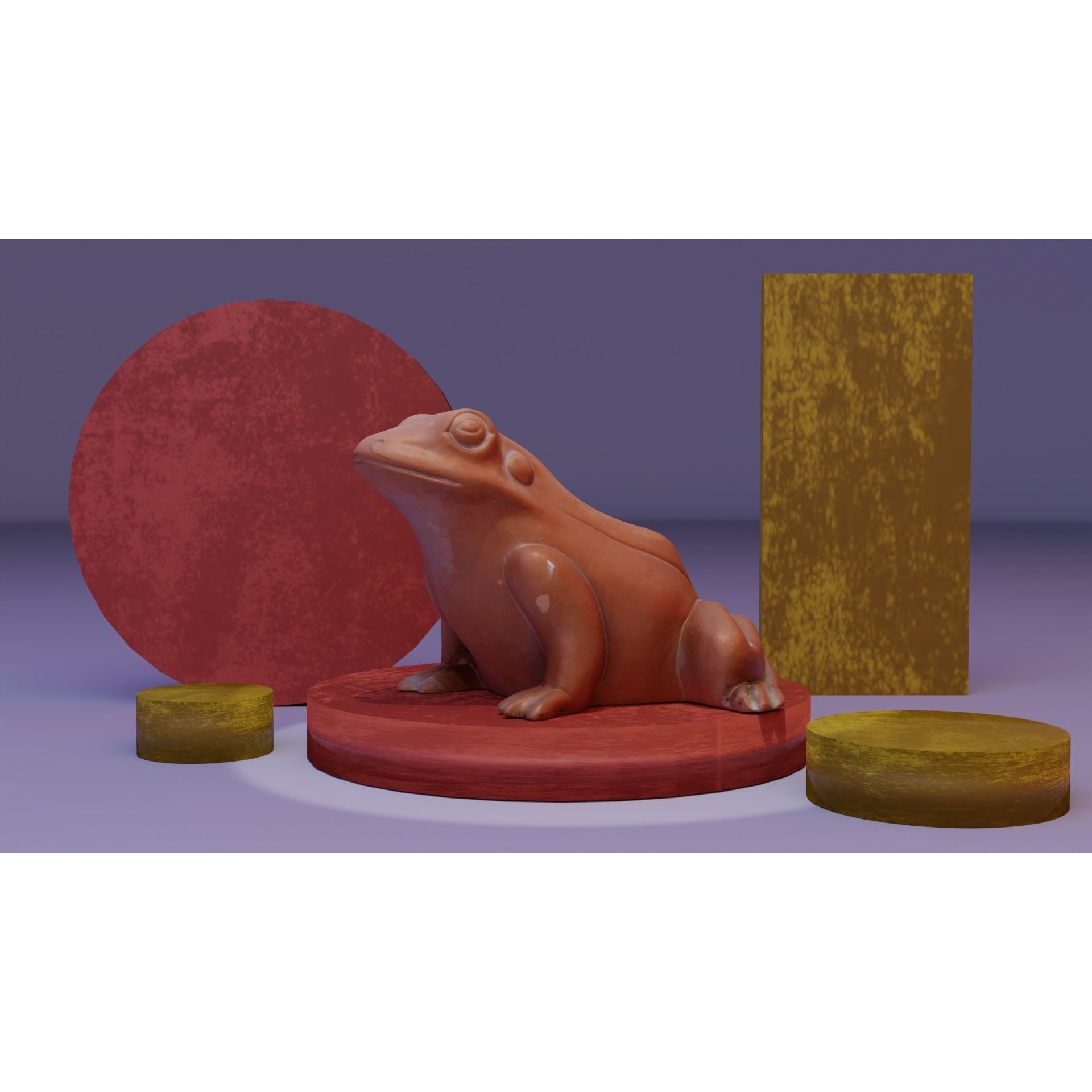 Ceramic frog toad high-poly Free 3D model 10