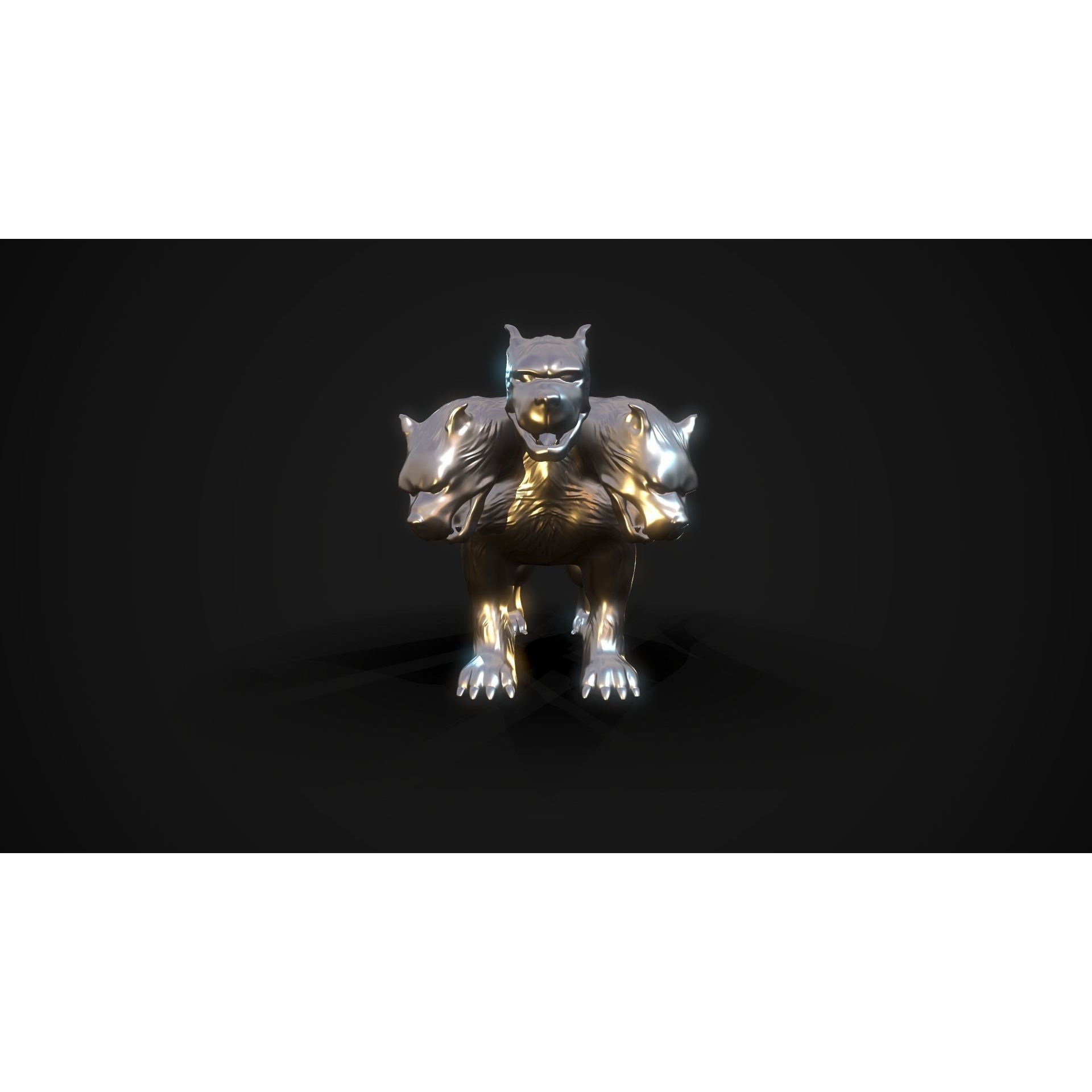 Cerberus 3D print model silver lion Free 3D print model 2