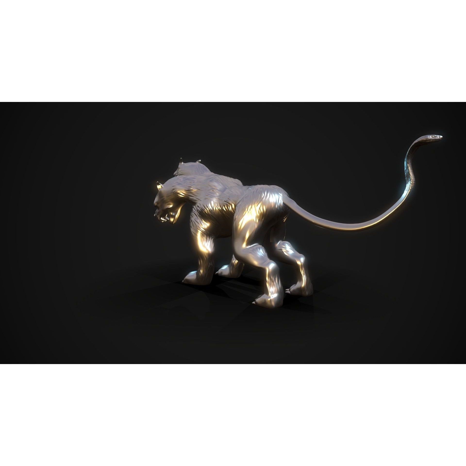 Cerberus 3D print model silver lion Free 3D print model 6