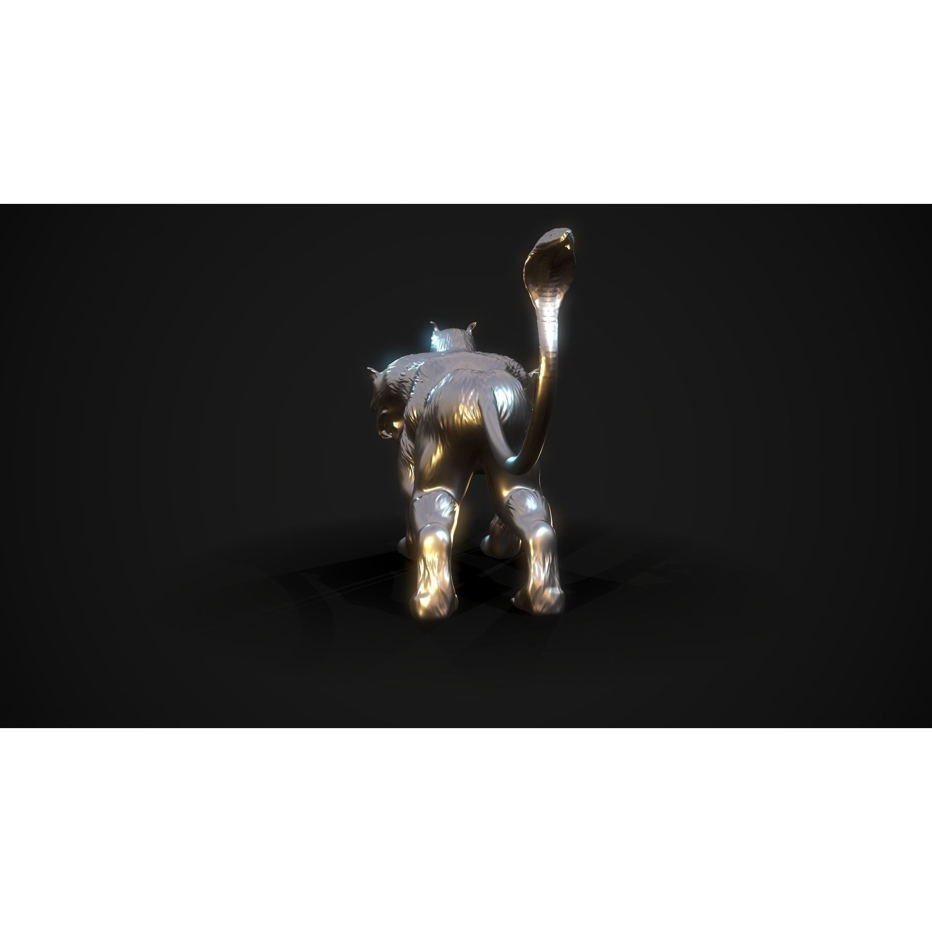 Cerberus 3D print model silver lion Free 3D print model 7