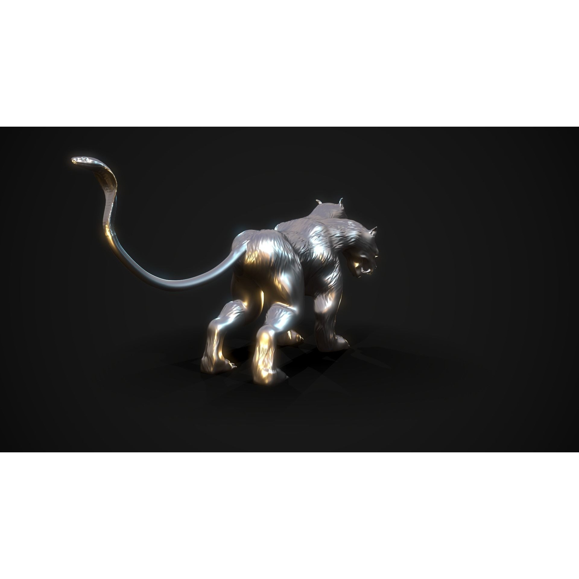 Cerberus 3D print model silver lion Free 3D print model 8