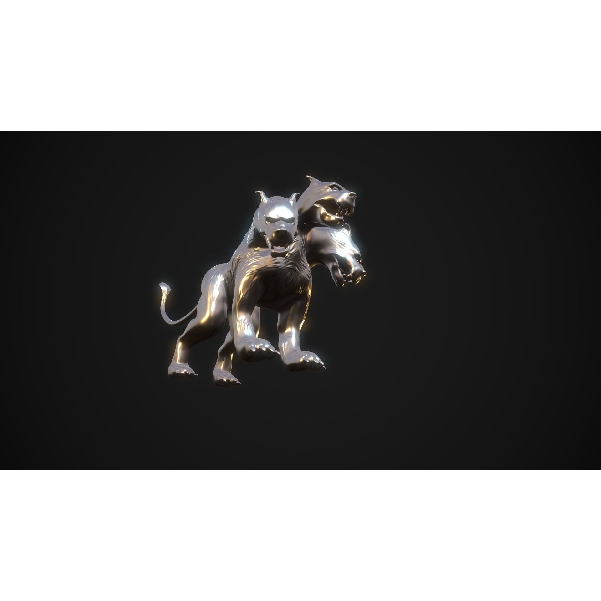 Cerberus 3D print model silver lion Free 3D print model 10