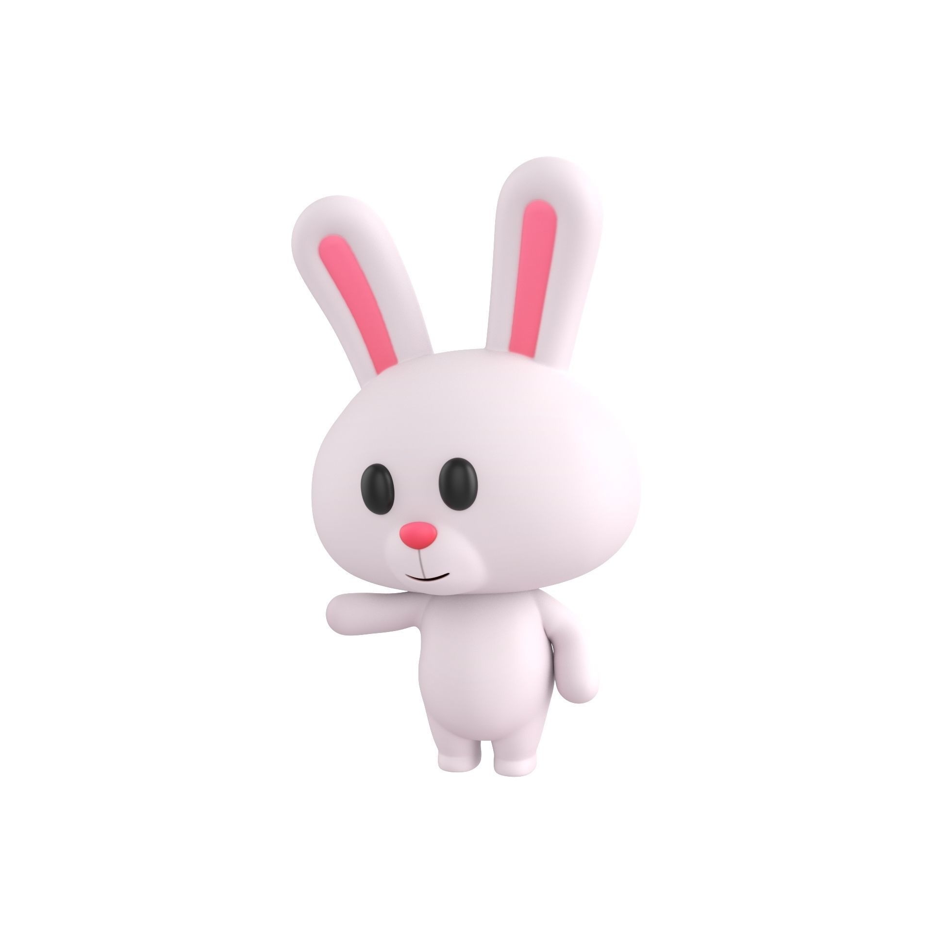 Character055 Rigged Rabbit 3D model 2