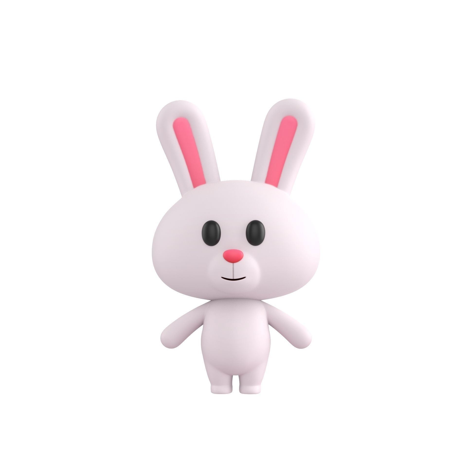Character055 Rigged Rabbit 3D model 4