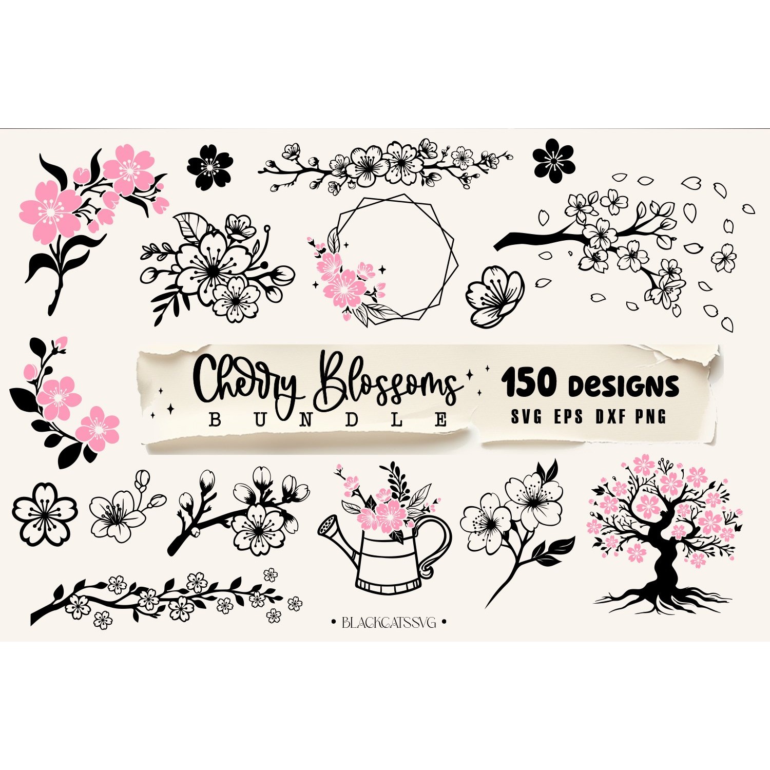 Cherry Blossom Bundle Svg, Cherry Blossom SVG, Cherry tree 2