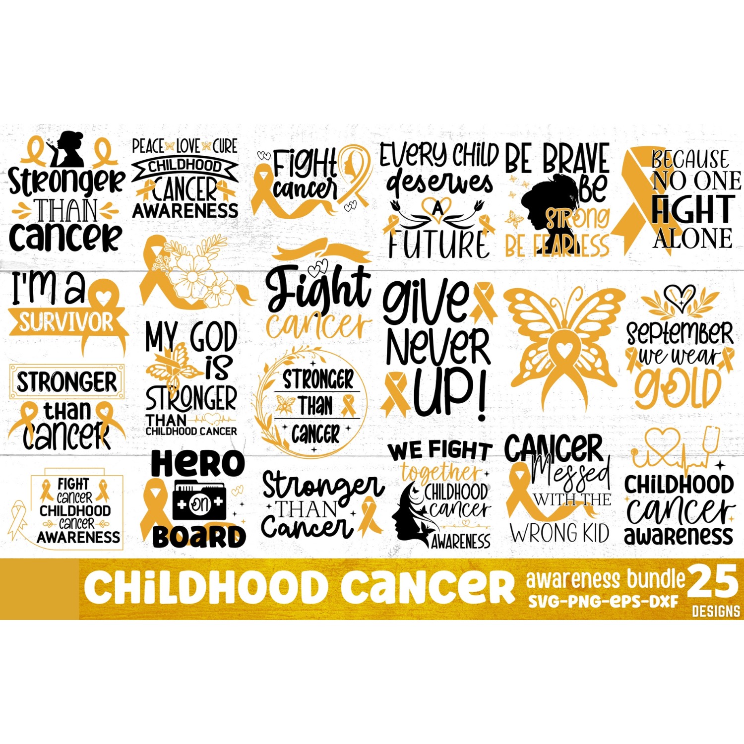 Childhood Cancer SVG Bundle