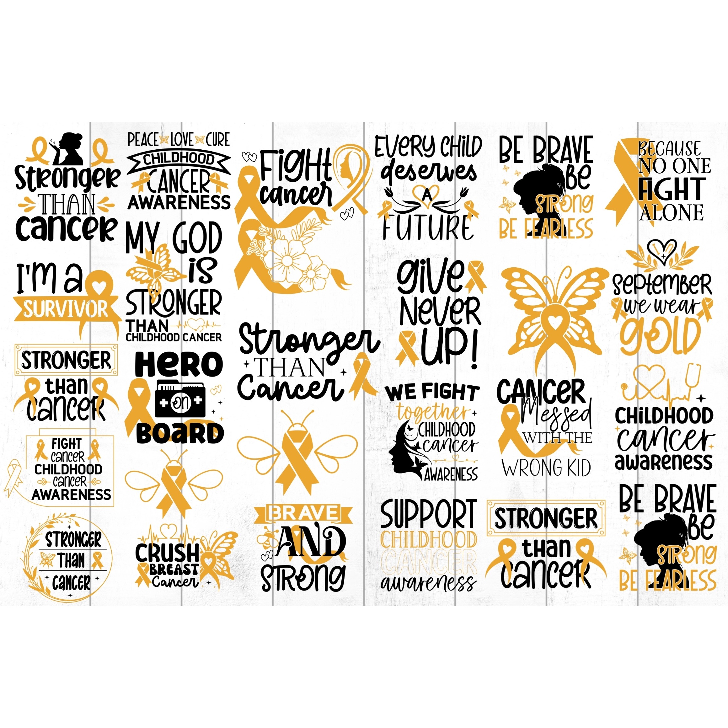 Childhood Cancer SVG Bundle 2