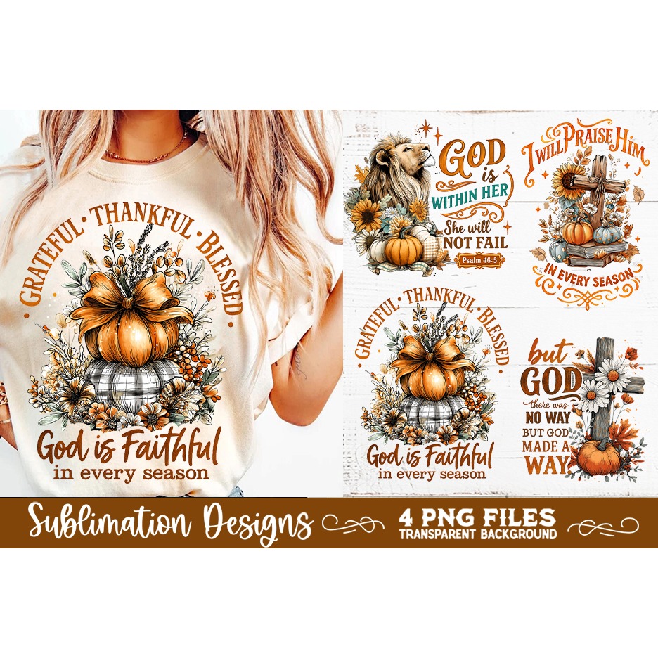 Christian Fall Inspirational 4 PNG Retro PNG Sublimation (10) 2