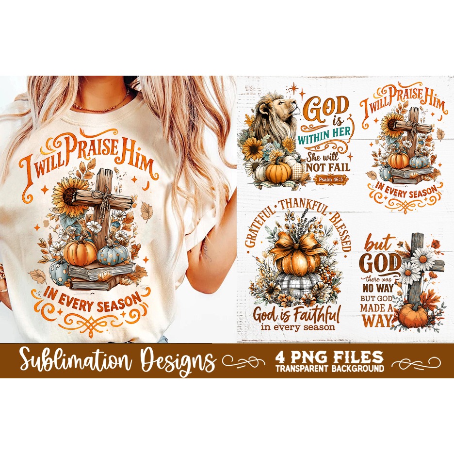 Christian Fall Inspirational 4 PNG Retro PNG Sublimation (10) 4