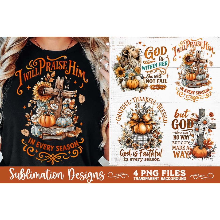 Christian Fall Inspirational 4 PNG Retro PNG Sublimation (10) 5