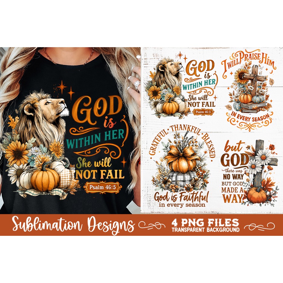 Christian Fall Inspirational 4 PNG Retro PNG Sublimation (10) 6