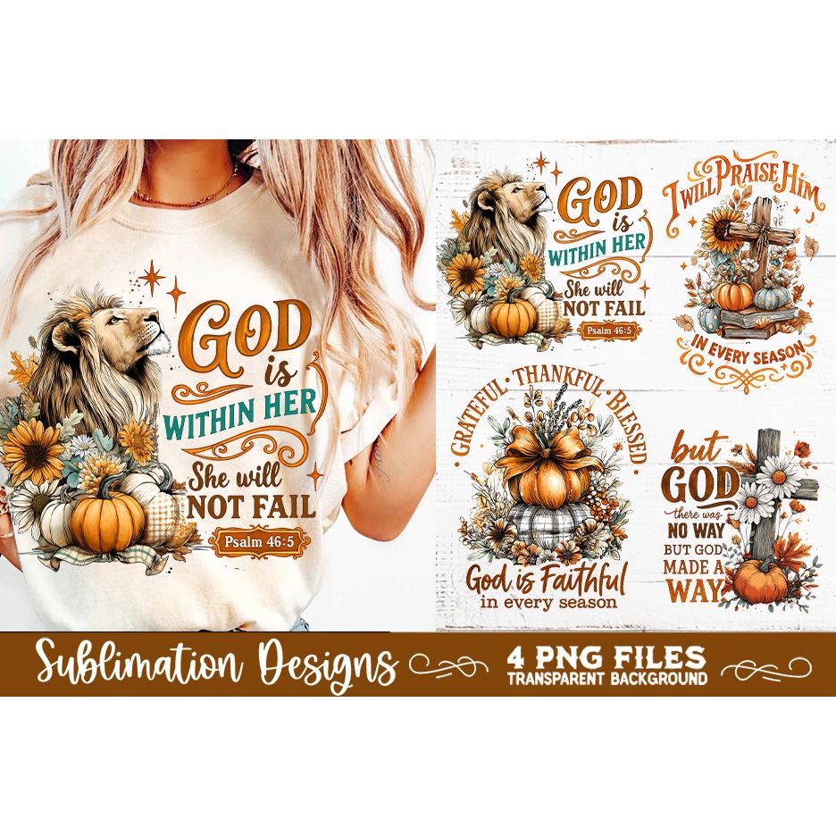 Christian Fall Inspirational 4 PNG Retro PNG Sublimation (10) 8