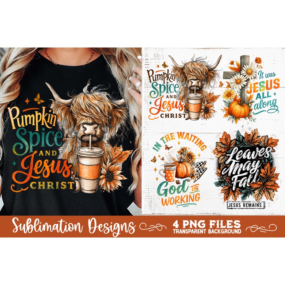 Christian Fall Inspirational 4 PNG Retro PNG Sublimation 3