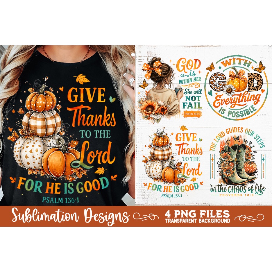 Christian Fall Inspirational 4 PNG Retro PNG Sublimation (2) 3