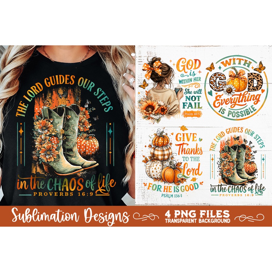 Christian Fall Inspirational 4 PNG Retro PNG Sublimation (2) 4