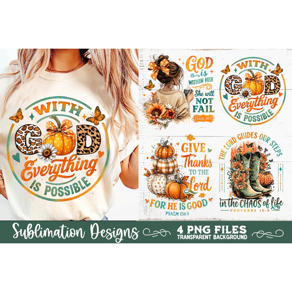 Christian Fall Inspirational 4 PNG Retro PNG Sublimation (2) 5