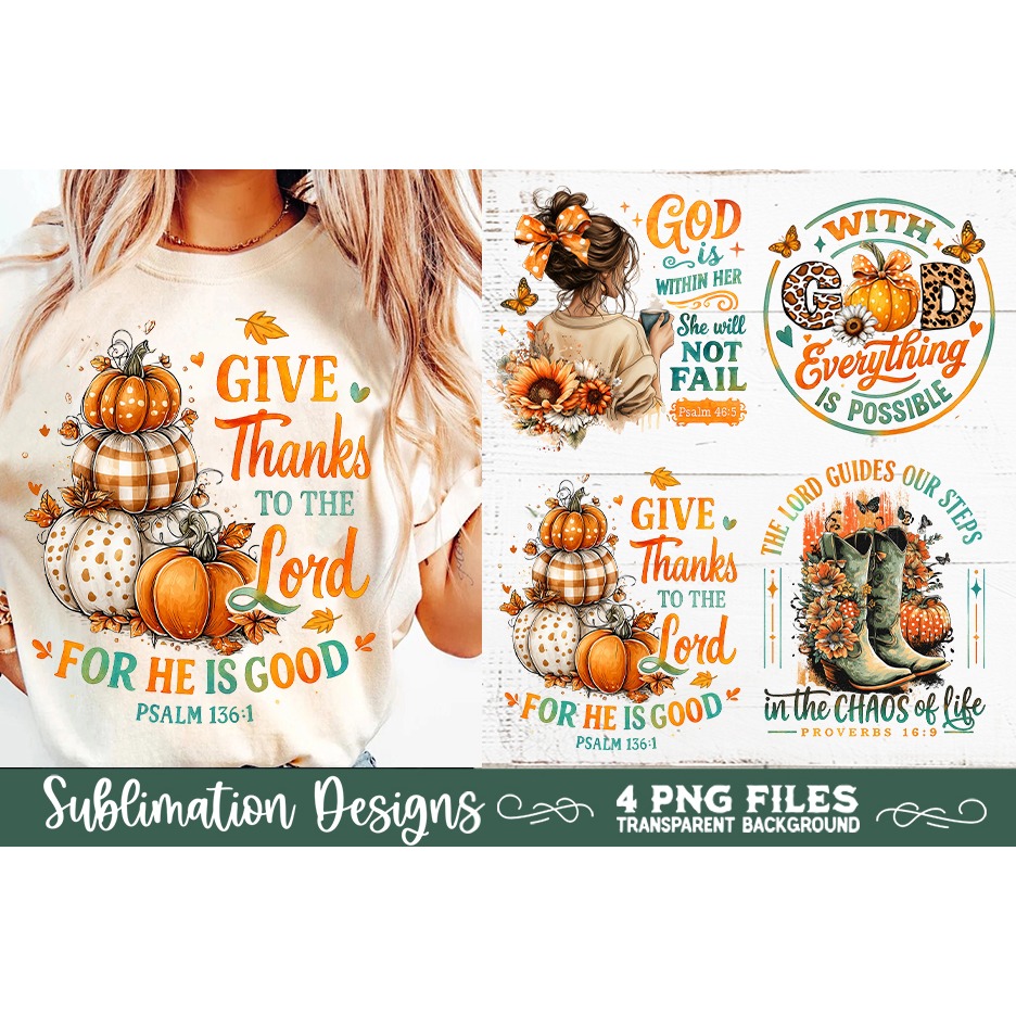 Christian Fall Inspirational 4 PNG Retro PNG Sublimation (2) 6