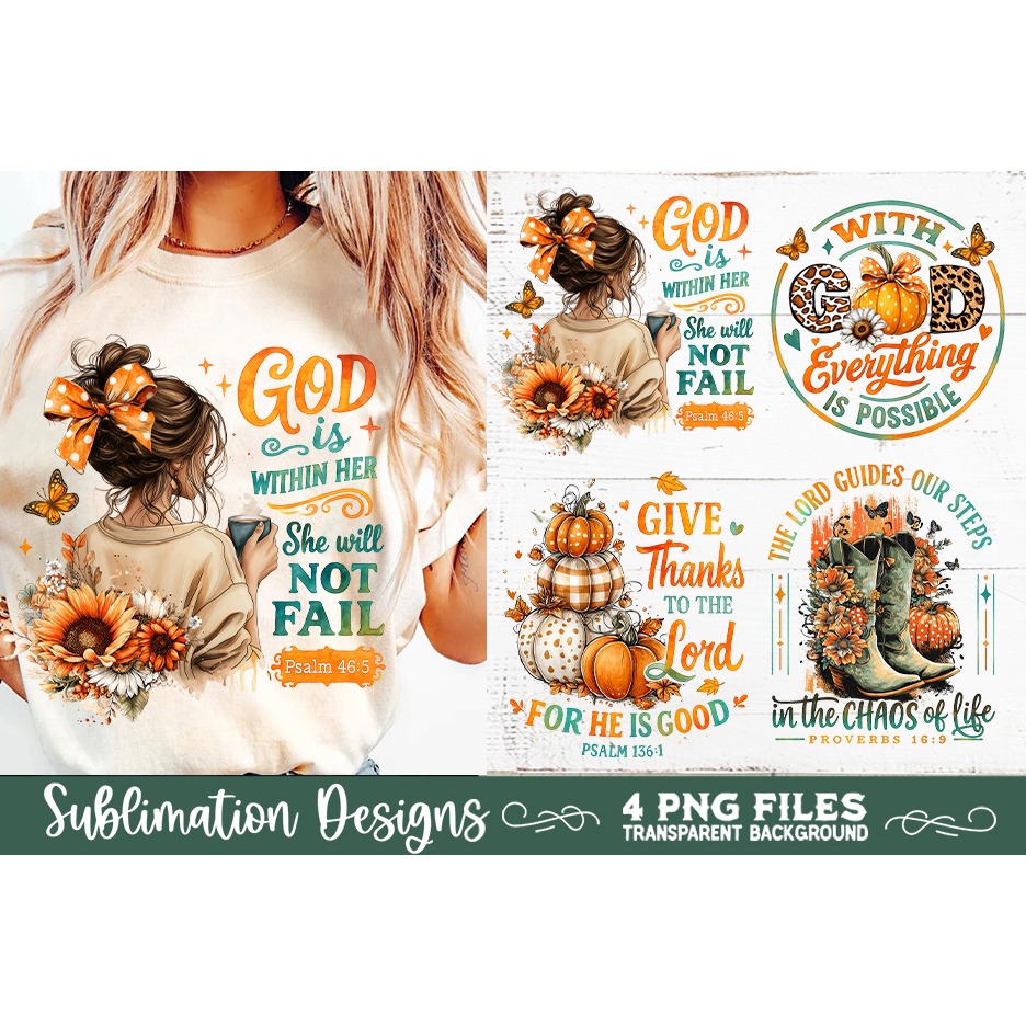 Christian Fall Inspirational 4 PNG Retro PNG Sublimation (2) 8