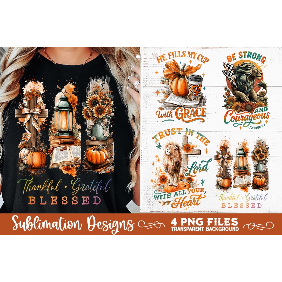 Christian Fall Inspirational 4 PNG Retro PNG Sublimation (3)