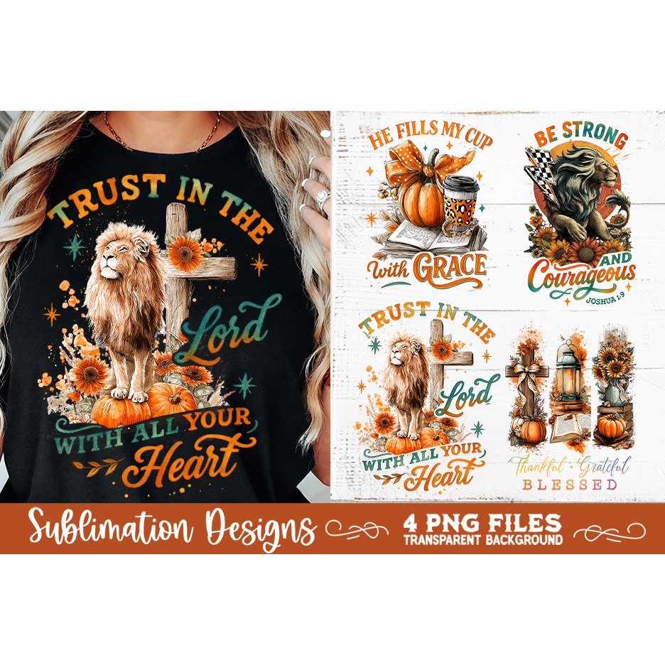 Christian Fall Inspirational 4 PNG Retro PNG Sublimation (3) 2