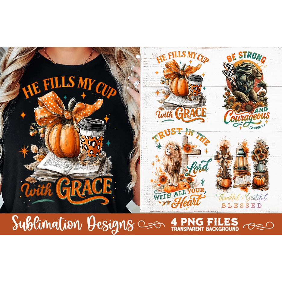 Christian Fall Inspirational 4 PNG Retro PNG Sublimation (3) 7