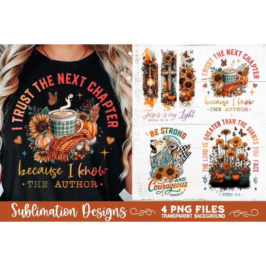 Christian Fall Inspirational 4 PNG Retro PNG Sublimation (4)