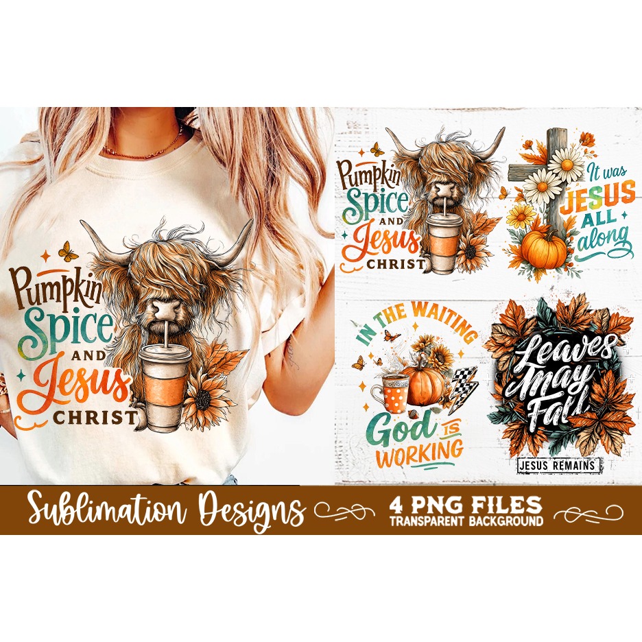 Christian Fall Inspirational 4 PNG Retro PNG Sublimation 5