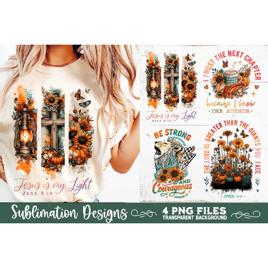 Christian Fall Inspirational 4 PNG Retro PNG Sublimation (4) 3