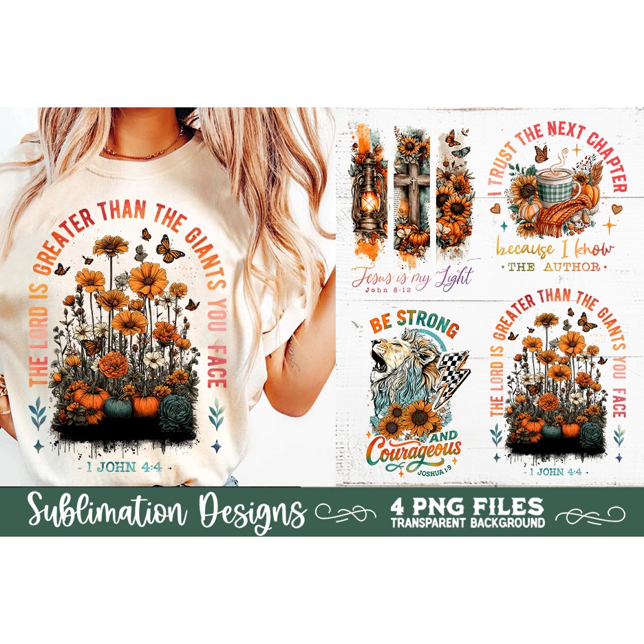 Christian Fall Inspirational 4 PNG Retro PNG Sublimation (4) 5