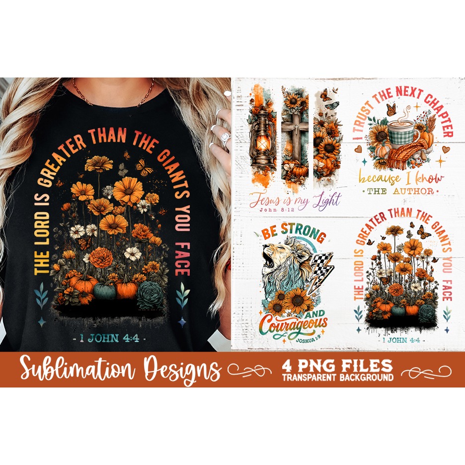 Christian Fall Inspirational 4 PNG Retro PNG Sublimation (4) 7