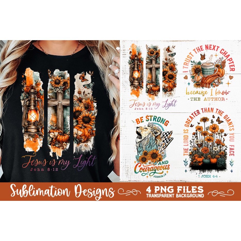 Christian Fall Inspirational 4 PNG Retro PNG Sublimation (4) 8