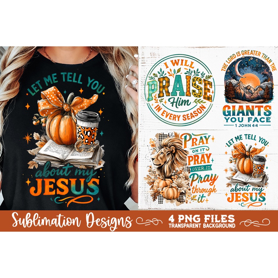 Christian Fall Inspirational 4 PNG Retro PNG Sublimation (5)