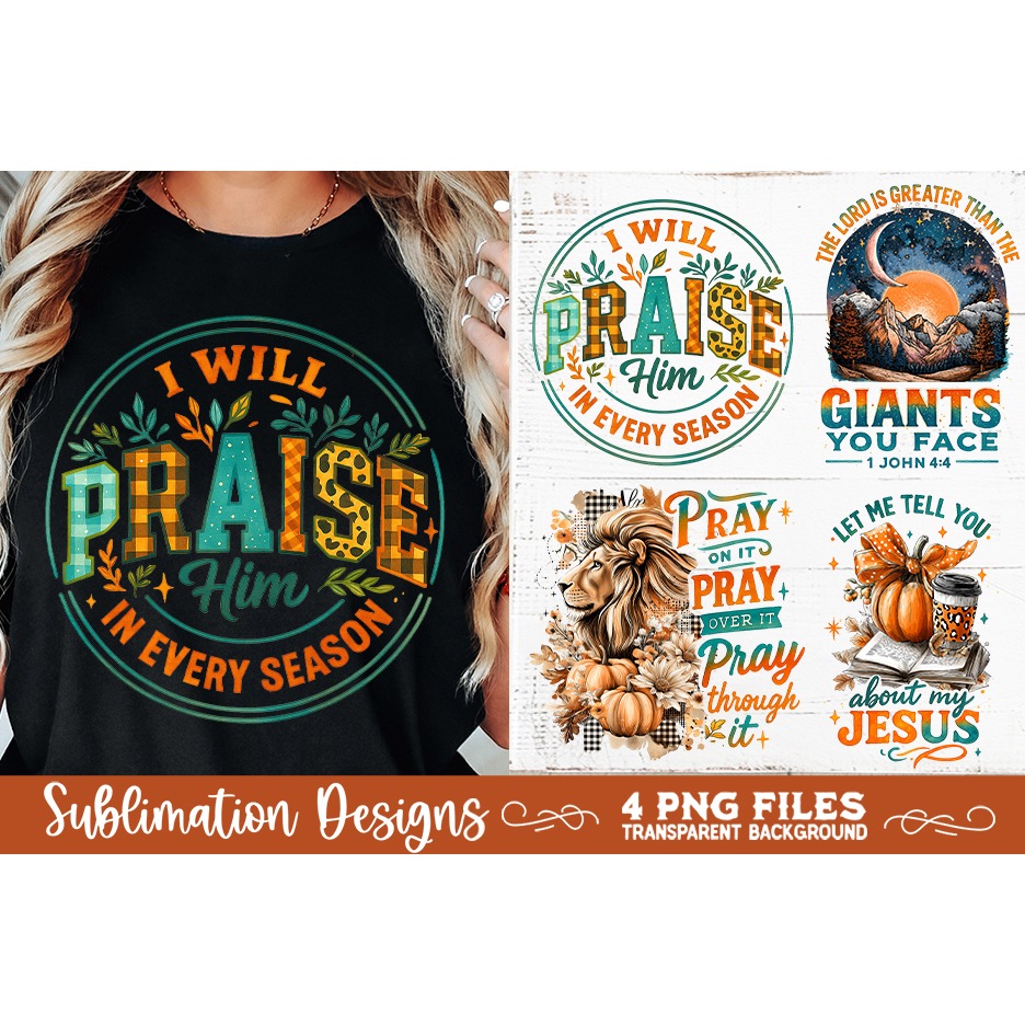 Christian Fall Inspirational 4 PNG Retro PNG Sublimation (5) 5