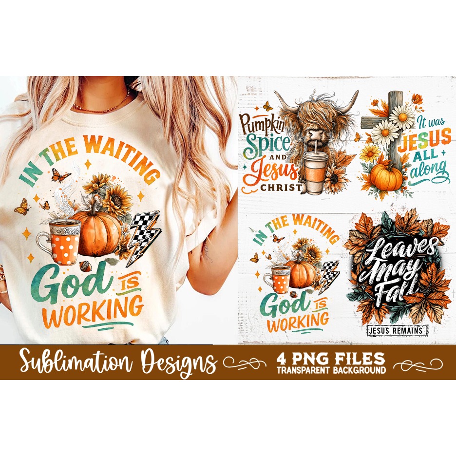 Christian Fall Inspirational 4 PNG Retro PNG Sublimation 7
