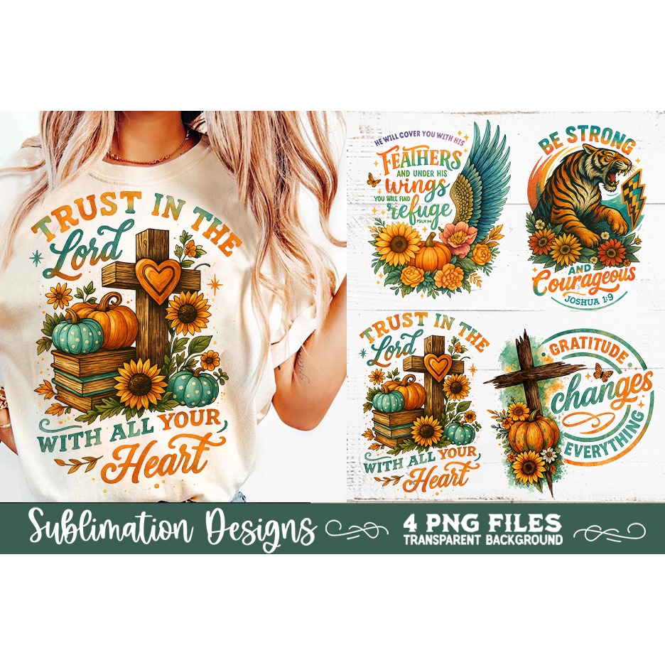Christian Fall Inspirational 4 PNG Retro PNG Sublimation (7) 3