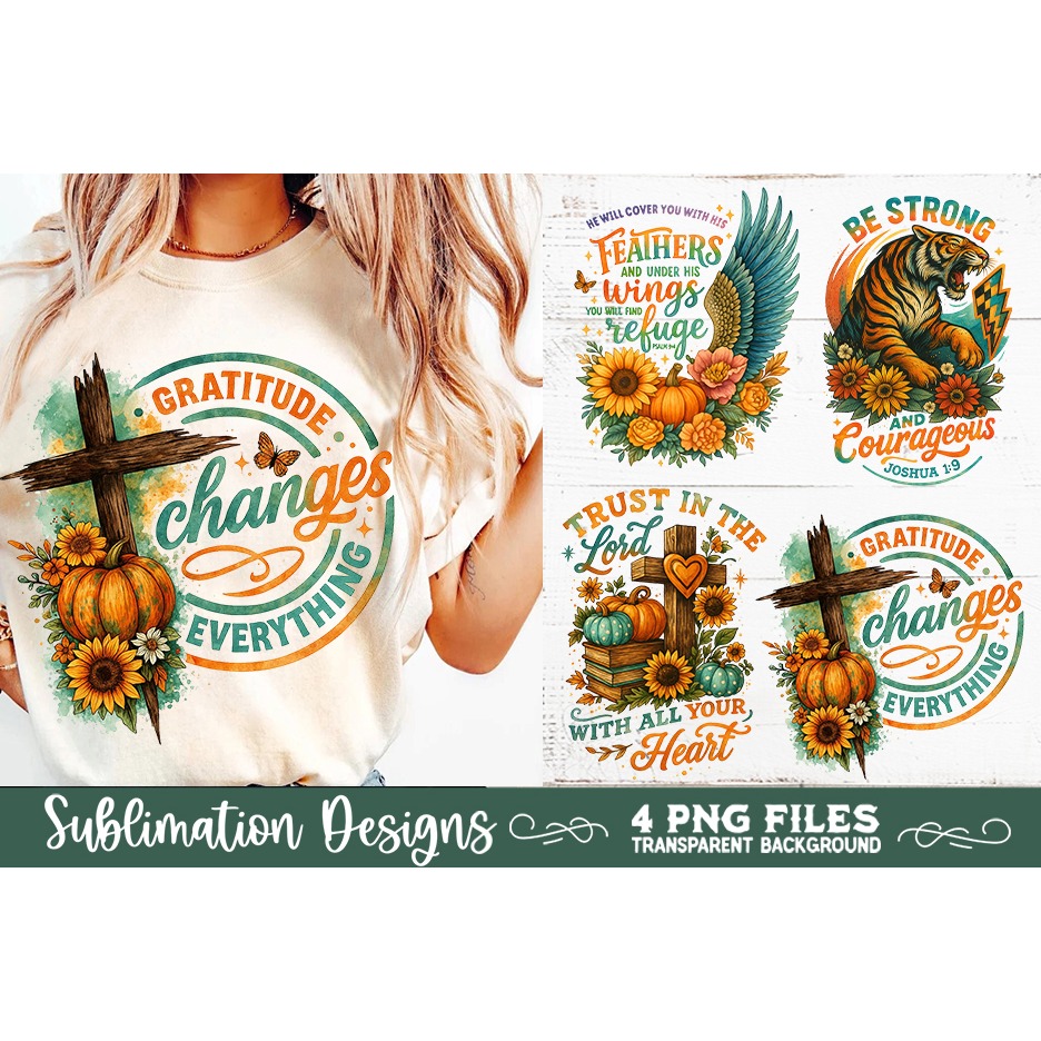 Christian Fall Inspirational 4 PNG Retro PNG Sublimation (7) 4